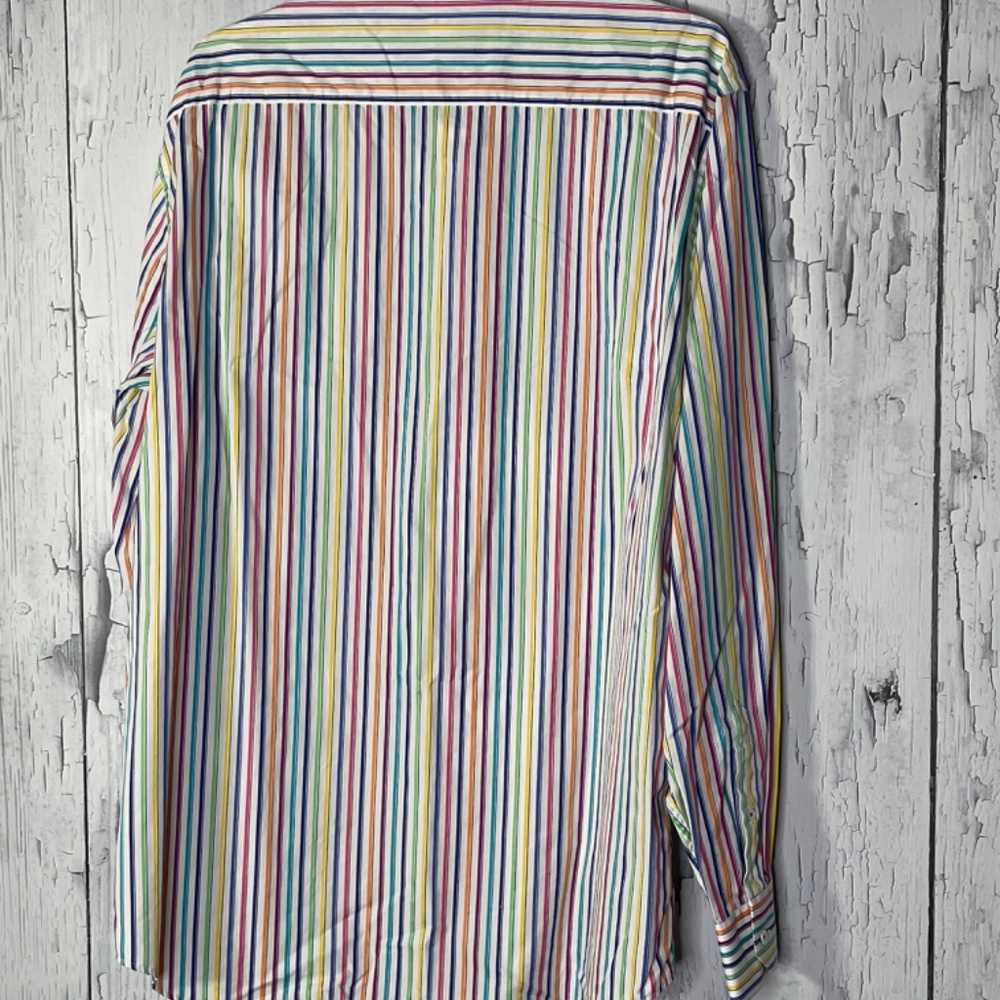 Bugatchi Uomo Multicolor Stripes Button Up It Dre… - image 6